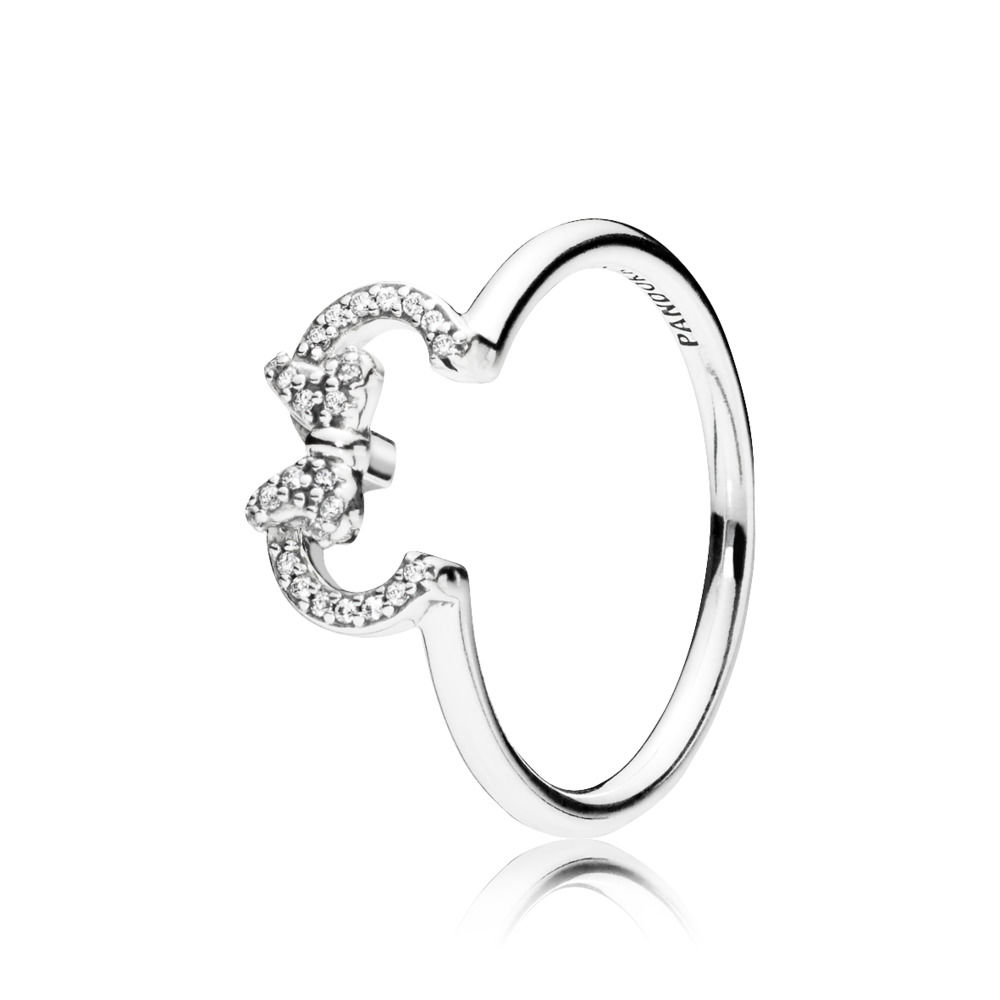 pandora disney minnie mouse ears silhouette puzzle ring 197509cz