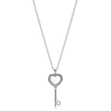 PANDORA Floating Locket Heart Key 396581CZ